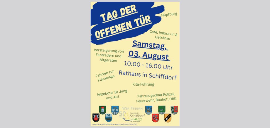 Werbeplakat Tag der offenen Tür Rathaus