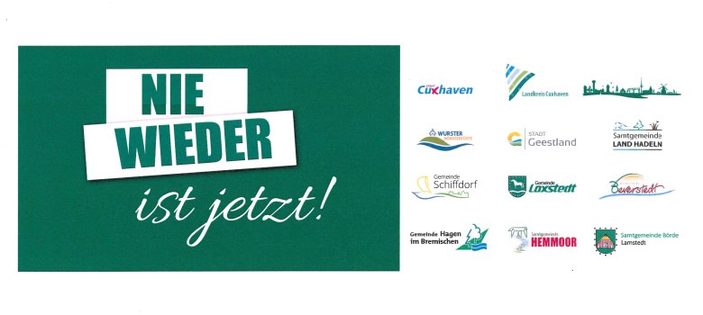 Banner "Nie wieder ist jetzt"